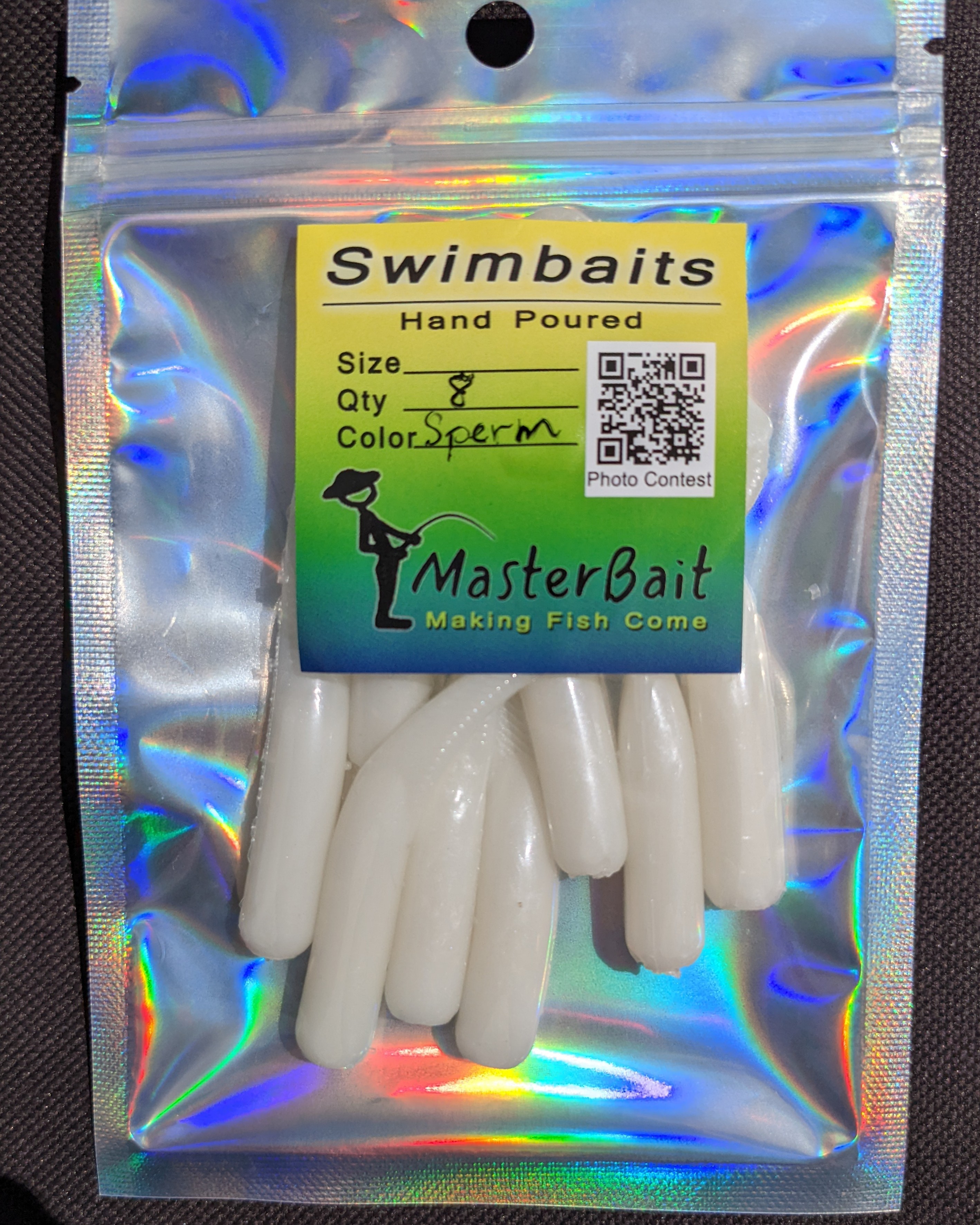 3 inch Tube Swimbaits with Paddle Tail - Sperm