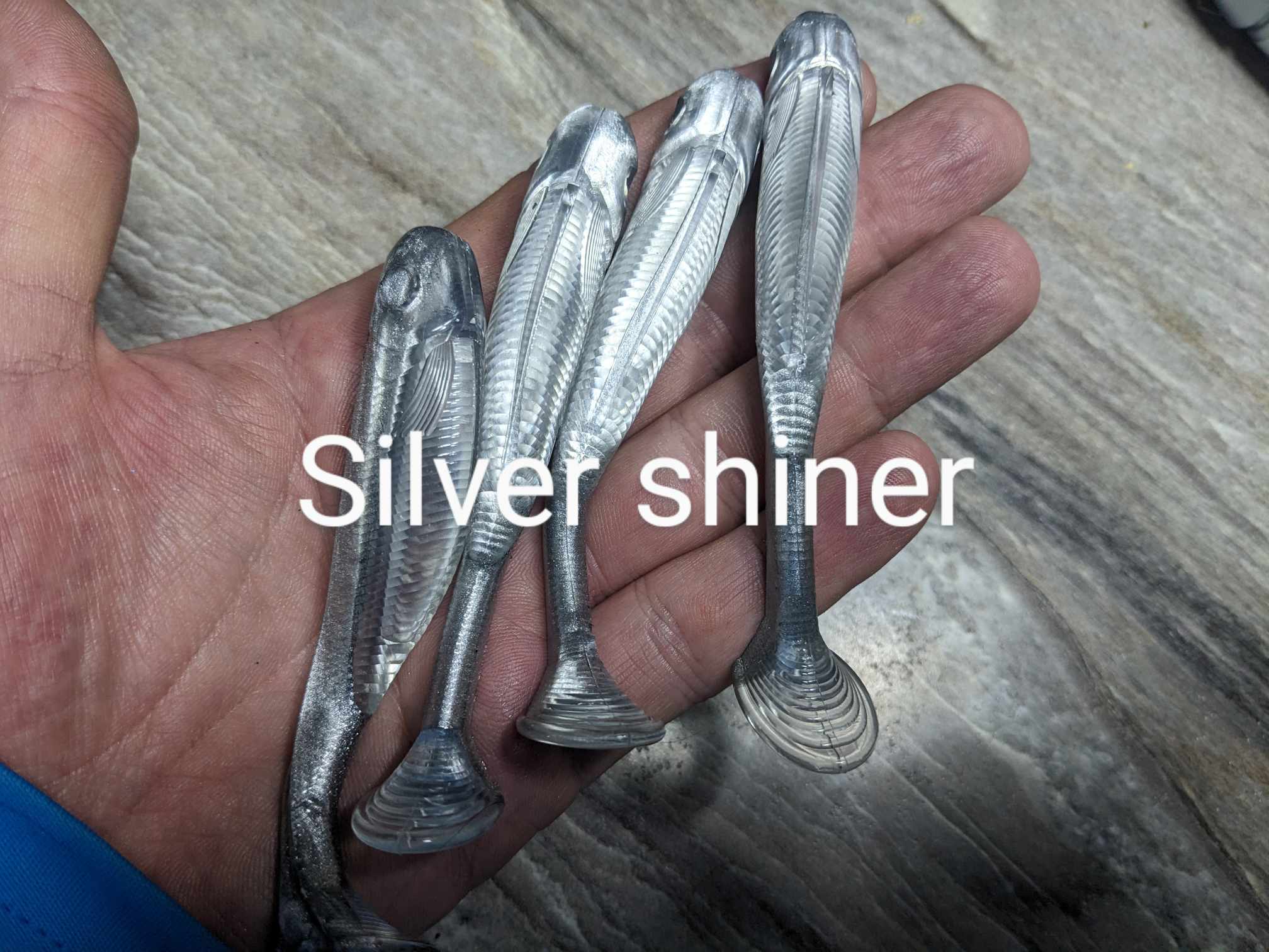 Silver Shiner 4 inch Paddle Tail Swimbait 4pk